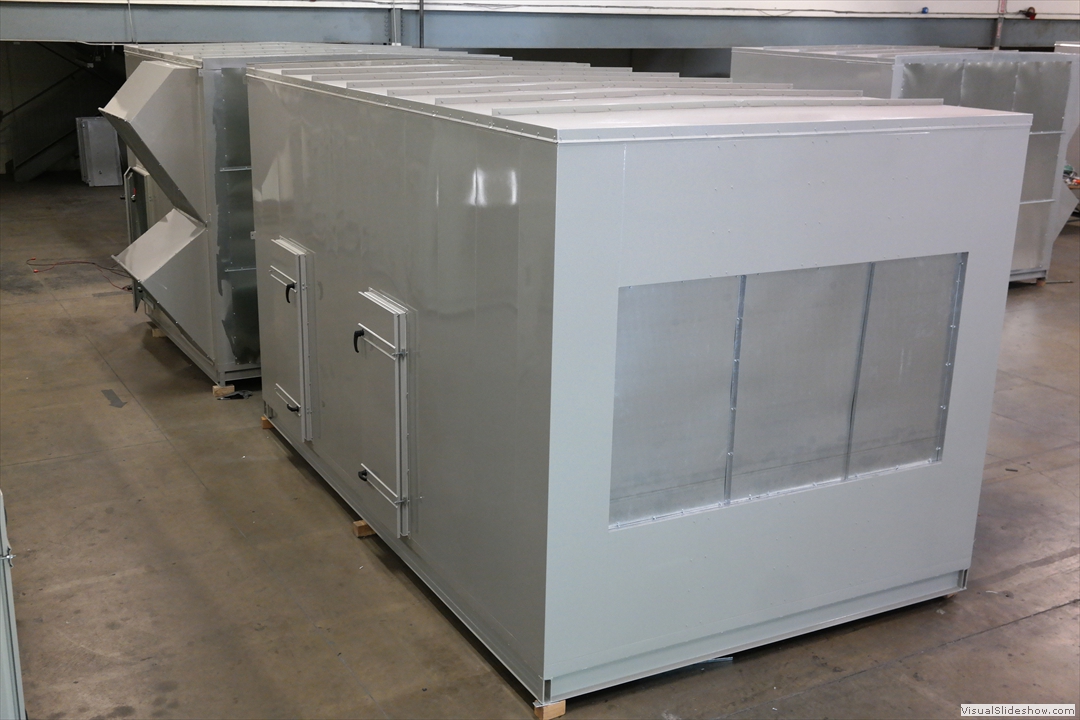 Before shipping, units are protected by covering necessary opening with sheet metal. 