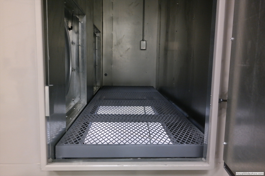 When there is a floor opening, a walk on grating can be provided.